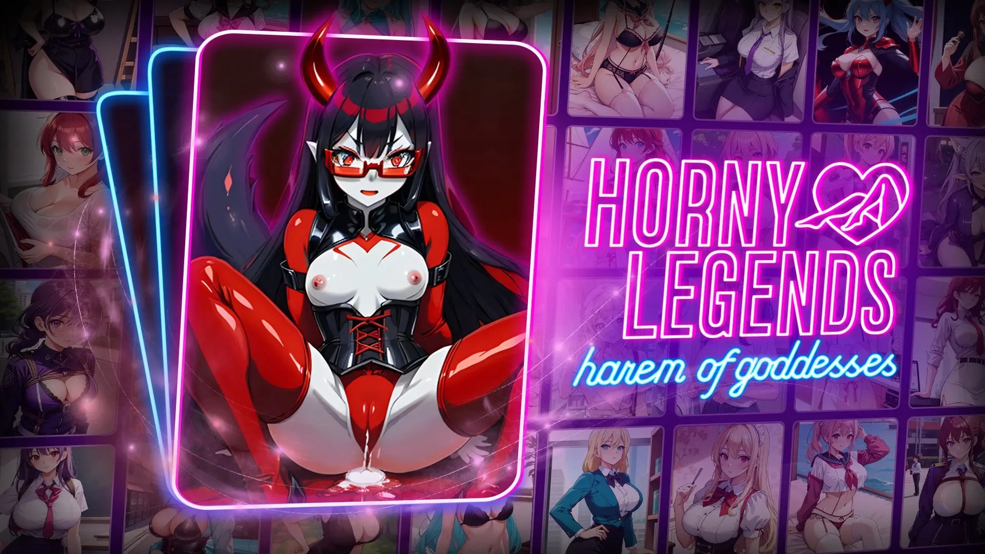 Game promo art for Horny Legends: Harem of Goddesses